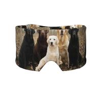 Labrador Retrievers Chiens Noir Doré Blanc Marron,Masque pour les yeux bloquant la lumière Cache-yeux et cache-oreilles pour le sommeil