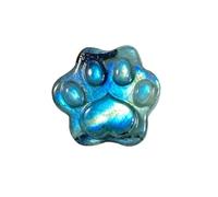 Labradorite Cat Paw Carving - 1.1×1.0in / 2.7×2.6cm Handcrafted Crystal for DIY Jewelry, Pendant, and Décor