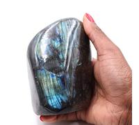 Labradorite Pierre polie de 750 grammes et 110 millimètres, Minéral Labradorite de Madagascar, Pierre véritable, Collection spéciale, Objet d'art minéral, Minéral de Purification