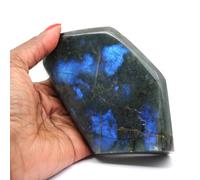 Labradorite polie de 610 grammes et 130 millimètres, Minéral Labradorite de Madagascar, Pierre d'origine Authentique, Article Exclusif, Minéral décoratif, Minéral de Chakras