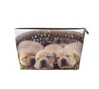 Labradors Petits Chiots Golden Retriever, Trousse de Toilette Trousse de Maquillage Sac à cosmétiques Trousse de Toilette de Voyage Portable