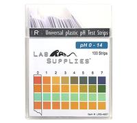 LabRat Supplies Lot de 100 bandes de test en plastique pour application universelle (pH 0-14)