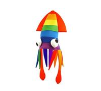 labreeze Chapeau de calamar arc-en-ciel - Chapeau tentacule de pieuvre en peluche colorée pour adultes - Accessoire de costume amusant et créatif pour fêtes, Halloween et cosplay