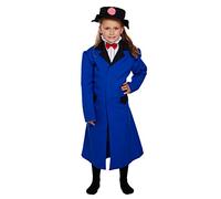 labreeze Costume de nounou victorien pour filles Mary Poppins pour enfants de 10 à 12 ans (taille L)