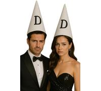 labreeze Ensemble de chapeaux Dunce pour couples - Comprend 2 grands chapeaux coniques - Couvre-chef amusant pour adultes, costumes d'école rétro, fête du livre et accessoires de fête comédie
