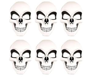 labreeze Lot de 6 masques blancs squelette avec tête de mort pour Halloween