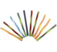 Labriciyon Lot de 10 tubes à ressort multicolores amusants pour chat, jouet interactif pour chat, jouet pour l'intérieur, ressort en spirale flexible en plastique coloré pour chatons pour taper,