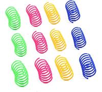 Labriciyon Lot de 12 jouets pour chats d'intérieur ennuyés - Ressort en spirale interactif résistant aux morsures - Ressorts hélicoïdaux pour tapoter les ressorts - Jouet unique pour chat