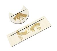 LABRIMP 1 Ensemble Porte Cartes de Tarot Bois Fait Main Support Affichage et Rectangulaire pour Cartes de Divination Décoration et Espace de Rangement Compact