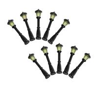 LABRIMP 10 Mini Lampadaires Miniatures en Résine, Éclairage Doux pour Décor | Maison de Poupée, Village Miniature et Diorama, Décoration de Bac à Sable, Résistant aux Chocs, Design Parc