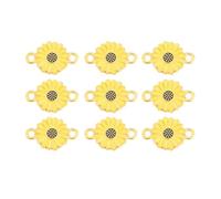LABRIMP 10 Paquets Pendentif Fait Main à Deux Têtes, Fleur Marguerite | Accessoire Bijoux Création, Usage Scrapbooking et Porte-clés, Finition Soignée, Style Simple et Délicat
