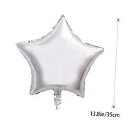 LABRIMP 10 Pièces Ballons Étoile Argentés Ballons Foil Réutilisables pour Anniversaire Mariage Saint Valentin Fiançailles Décoration Festive