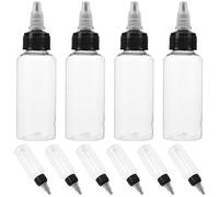LABRIMP 10 Pièces Bouteilles Transparentes Graduées Plastique Lot de Flacons pour Peinture Stockage et Dosage Pratiques et Réutilisables Fuite et Compactes