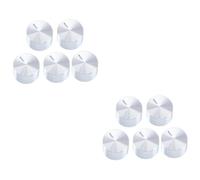 LABRIMP 10 Pièces Bouton De Cuisinière à Gaz Friteuses Cuisinier Boutons De Poêle De Remplacement Four à Gaz Remplacement Des Boutons De Poêle Trousse Gril Porte Silver Alliage D'aluminium
