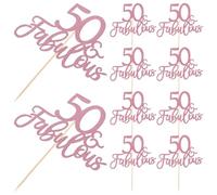 LABRIMP 10 Pièces Cake Toppers Papier et Décorations Éblouissantes pour Anniversaires Mariages et Célébrations pour Gâteaux et Desserts