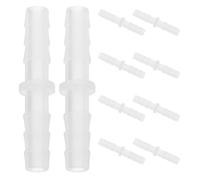 LABRIMP 10 Pièces Connecteur de Tuyau en PP Double Extrémité Barbelures, Kit de Réparation pour Système D'irrigation Intérieur et Tuyau Pneumatique, Installation Répétée Facile