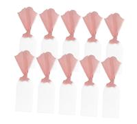 LABRIMP 10 Pièces Étiquettes Acryliques Transparentes avec Ruban pour Mariage Panneaux de Siège Suspendus Réservés Polyvalents Cartes de Place Décoratives et Marque Pages