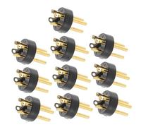 LABRIMP 10 pièces Kit Connecteurs XLR Broches Dorés Accessoires Audio Microphone Ktv et Fiable pour Câbles de Sonorisation