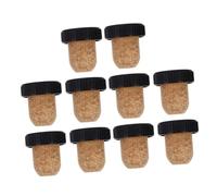 LABRIMP 10 pièces Lot de Bouchons Liège pour Bouteilles de Vin Bouchons Étanches Résistants à Lusure Accessoires pour Bouteilles de et Cocktails