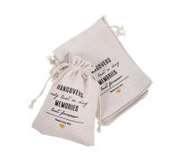 LABRIMP 10 Pièces Sachet Blanc à Cordon pour Fête de Célibataire Lot de Pochettes Élégantes Décorations et pour Enterrement de Vie de Jeune Fille et Nuptiale