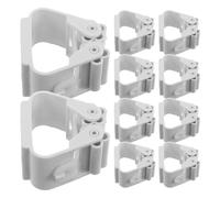 LABRIMP 10 Pièces Supports De Balai Accroche Balai Mural Auto-adhésif Utility Hooks Broom Holder Mural Support White