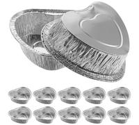 LABRIMP 100 Moules à Pudding en Aluminium Argenté Recyclables, Faciles à Transporter et Sûrs, pour Fêtes de Pendaison de Crémaillère ou Rassemblements