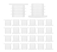 LABRIMP 100 pièces Bouchons Plastique pour Bouteilles Joint Étanche Bouchons de Remplacement Blancs Réutilisables pour Bouteilles Eau Vin Bocal