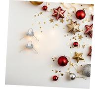 LABRIMP 100 Pièces Christmas Ornament Caps Plastic Round Xmas Ball Topper Caps Replacement for Holiday Tree Decorations Lightweight and Easy to Install
