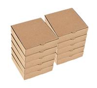 LABRIMP 10pièces Lot De Boîtes à Pizza Carton Kraft Réutilisables Pour Emballage De Mini Pizzas Et Petits Gâteaux Facile à Assembler