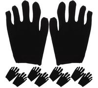 LABRIMP 12 Paires de Moufles en Coton Hydratants Noirs, Texture Confortable et Barrière Protectrice, pour Jardinage Domestique et Inspection de Bijoux