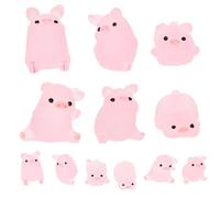 LABRIMP 12 Pièces Breloques Cochons en Résine Soi-même, Décorations Miniatures pour Accessoires Téléphone Portable, Matériel de Bricolage Diy, Ornements Artisanaux pour Création