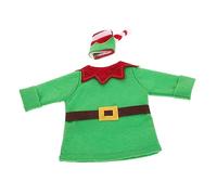 LABRIMP 1ensemble Cache-Bouteille De Noël Non-tissé avec Chapeau Elfique Décoration Festive pour Bouteilles De Vin De Housses à Thème De Noël pour Vos Fêtes