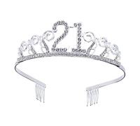 LABRIMP 1ensemble Couronne Et Sash De Décoration Anniversaire Pour Fête Des De Sash Élégant Et Peigne à Cheveux Pour Célébration Inoubliable