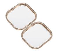 LABRIMP 2 pièces Autocollants Miroir Autocollants pour Téléphone Miroir Adhésif Décoratif avec Strass pour Personnalisation Étui Portable Accessoires Pratiques et Brillants