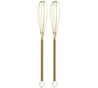 LABRIMP 2 pièces Batteur à Œufs Manuel Ergonomique Inox Outil Léger et Portable pour Cuisine Maison et Professionnelle à Main Facile à Nettoyer et Résistant