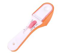 LABRIMP 2 Pièces Cuillères à Mesurer Réglables avec Graduation Cuillères Doseuses Plastique pour Cuisine et Pâtisserie Orange et Blanc