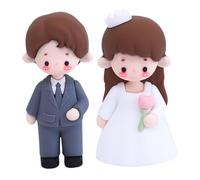 LABRIMP 2 Pièces Figurines Mariés Anniversaire Décorations Gâteau Mariage Souvenir Mariage Adaptable Thème