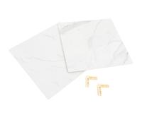LABRIMP 2 Pièces Fond Photo PVC Blanc Marbre Planches Réutilisables Rigides pour Photographie Alimentaire Cosmétiques et Bijoux Fond Stable