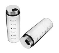 LABRIMP 2 pièces Lot de Pots à Épices Verre avec Couvercles Amovibles Inoxydable Distributeurs de Réglables pour Cuisine Barbecue et Plein Air