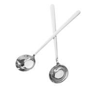 LABRIMP 2 Pièces Louche à Soupe Inox Cuillère Ronde à Fond Incliné Manche Ergonomique Antidérapant Résistante et Compatible Lave- pour Cuisine Maison et Professionnelle