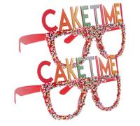 LABRIMP 2 pièces Lunettes Anniversaire Originales Rouges Accessoires Photo Festifs et Décoration Gâteau Lunettes pour Fête Joyeuse
