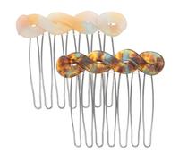 LABRIMP 2 Pièces Peigne à Cheveux Décoratif et Fille Accessoire Élégant pour Coiffure avec Frange pour Mariage et Occasions Spéciales Design Pratique et Orange