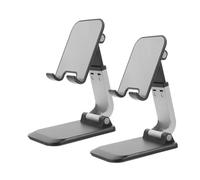 LABRIMP 2 Pièces Support Téléphone Portable Pliable Réglable et Stable pour Smartphone Tablette et Usage Polyvalent à Design Compact et Durable et Facile à Installer