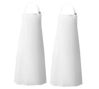 LABRIMP 2 pièces Tablier de Cuisine pour Adultes Lot de Tabliers Blancs Huile avec Poches pour Cuisine la Peinture Barbecue Unisexe et Confortable