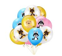 LABRIMP 20 Pièces Ballons Latex à Imprimé Animaux pour Fête Anniversaire de Chiens Ballons Bleus Retriever Doré Allemand Blanc de Chaque Sans Ruban