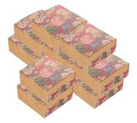 LABRIMP 20 pièces Boîtes Pâtisserie Kraft pour Cupcakes Biscuits et Desserts Boîte Cadeau Noël Pratique et Sûre pour Emballage Gourmand