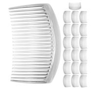 LABRIMP 20 Pièces Peigne en Plastique à 23 Dents pour Cheveux avec Design à Dents Fines, Forme Ergonomique Élégante, Usage Polyvalent pour Coiffure de Demoiselle D'honneur