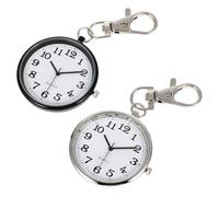 LABRIMP 2pcs Montres de Poche Infirmière Quartz en Alliage, Porte-clés Pratique pour Professionnels de Santé et Étudiants, Design Suspendu Fonctionnel