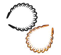 LABRIMP 2Pièces Bandeaux Cheveux Ondulés Peigne Plastique Serre-tête Dents de Requin Accessoires pour Cheveux pour Fête