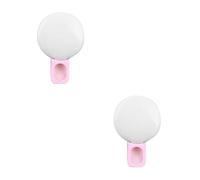 LABRIMP 2pièces Lampe Selfie LED Portable avec Clip Mini Anneau Lumineux pour Mobile Et Ordinateur Portable Rose